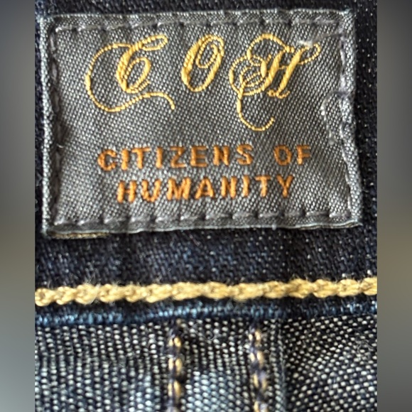 Citizens Of Humanity Ava Jeans Womens 27 Low Rise Straight Leg Dark Blue Wash - Picture 9 of 13